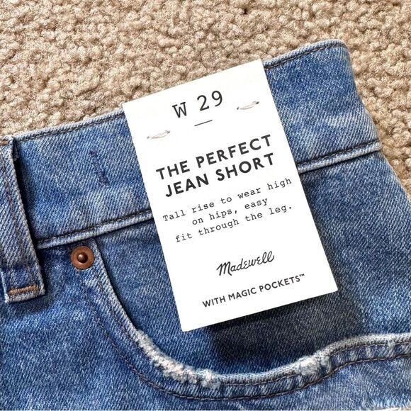 NWT ✨ Madewell Perfect Vintage Short in Lockeford distressed wash, size 29 - Picture 4 of 9